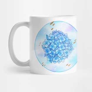 Blue hydrangea circle Mug